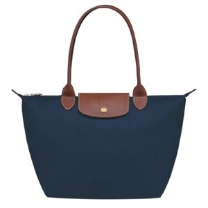 Longchamp Le Pliage Original M Tote Bag Navy Recycled Canvas